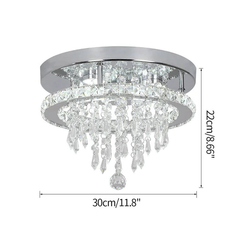 Modern Crystal Chandelier Ceiling Lamp for Bedroom Living Dining Room
