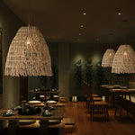 Rattan Weave Pendant Light - Handcrafted Wicker Chandelier for Home Decor