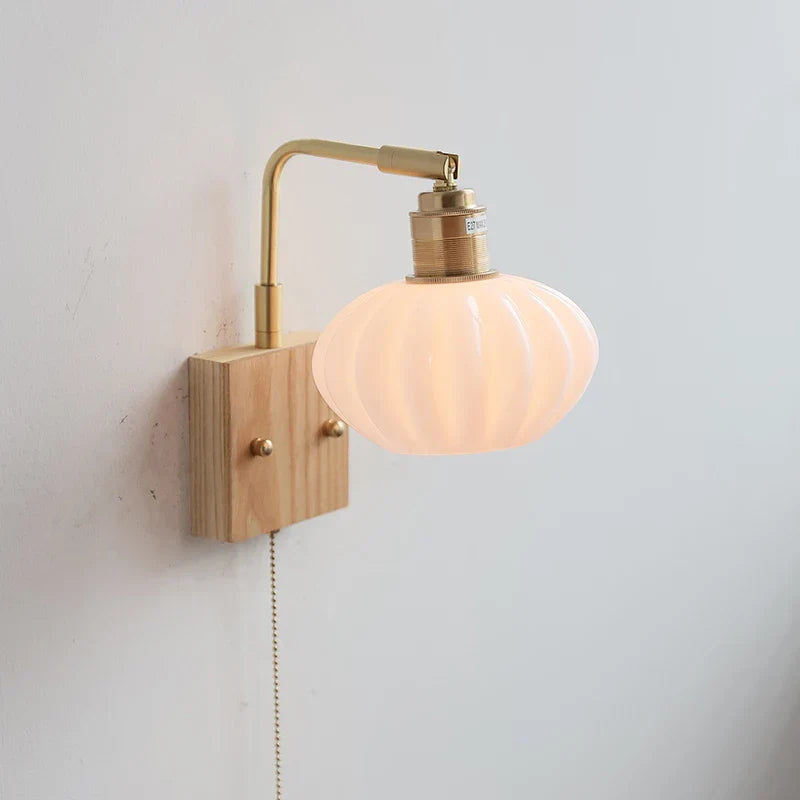 Rotatable LED Wall Light Fixture with Pull Chain Switch, Modern Nordic Design