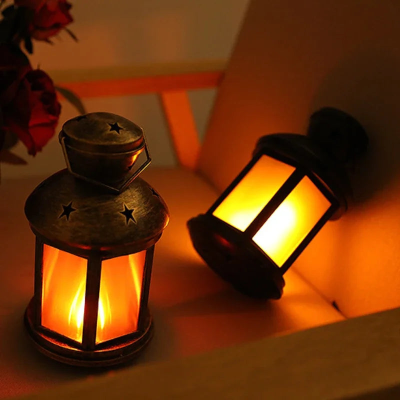 Retro Flame Camping Lamp: Multifunctional LED Light for Outdoor Adventure