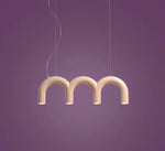 Blue Metal Arch Chandelier Pendant Light - Modern Design for Home Décor
