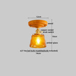 Wood Glass LED Ceiling Lights Modern Luminaria De Teto for Home Décor