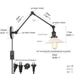 Afralia™ Vintage Industrial LED Wall Lamp with Pull Chain Switch & Clear Glass