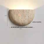 Yellow Travertine LED Wall Sconce for Bedroom Staircase Living Room - Nordic Modern Commercial-grade Mirror Light