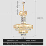 Crystal Chandelier: Postmodern Multi-layer Luxury for Living Room, Hotel Lobby, and Villa