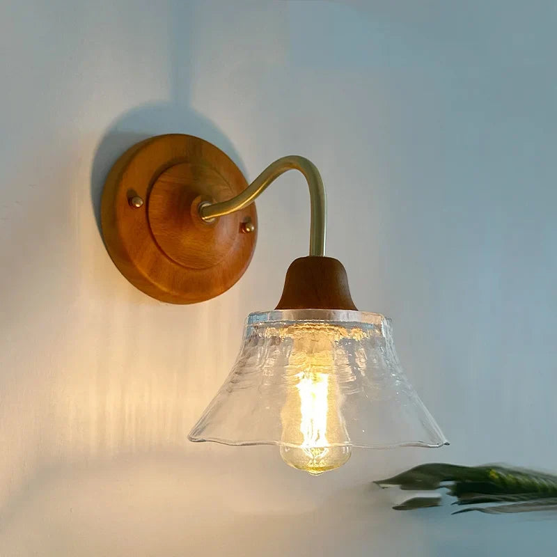 Flower Glass LED Wall Lamp, Nordic Modern Design for Bedroom, Living Room, Bathroom