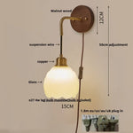 Walnut Wood LED Wall Lamp: Modern Nordic Resin Bathroom Mirror Stair Light