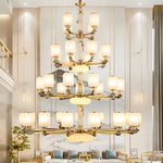 Luxe Jade Chandelier for Living Room, Villa, and Duplex Hall