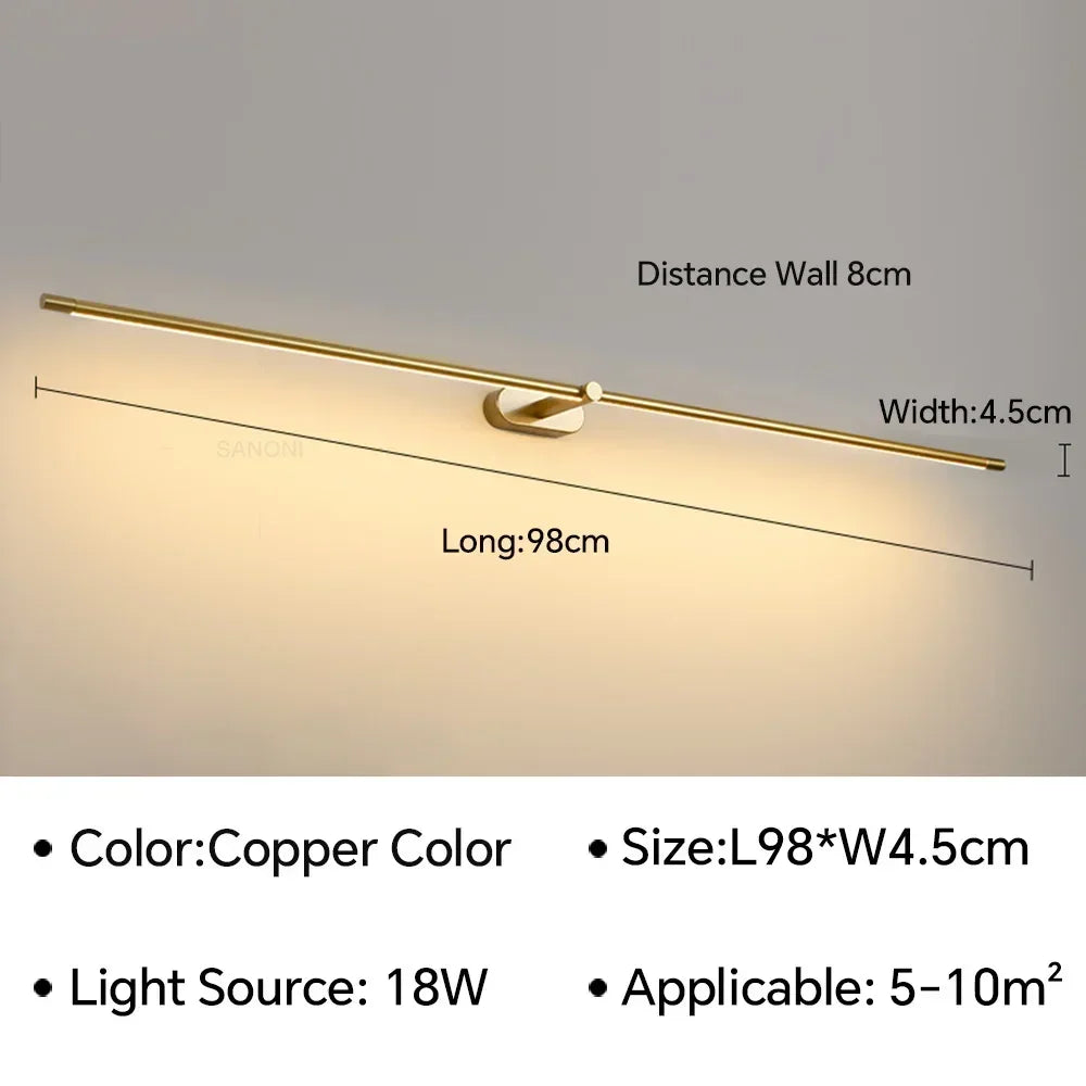 Slim Wall Sconce Lamps: Bathroom Bedroom Bedside Ceiling Light for Corridor