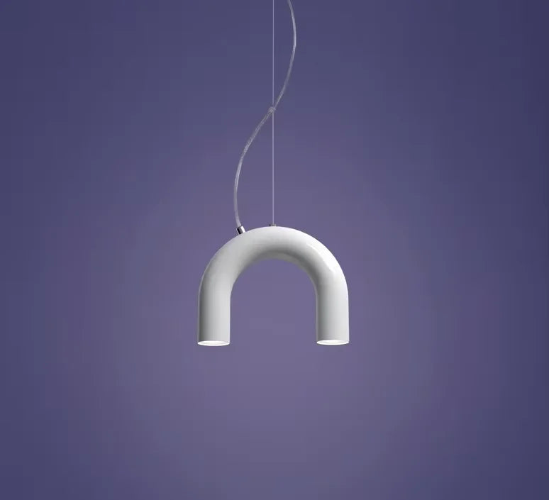 Blue Metal Arch Chandelier Pendant Light - Modern Design for Home Décor