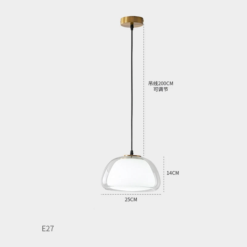 Glass Jelly Pendant Lamp for Living Room Kitchen Dining - Denmark Suspension Light