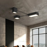 Black Nordic LED Ceiling Lights Chandeliers for Modern Living Room Decoration