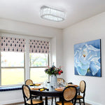 Modern Crystal Oval LED Ceiling Chandelier for Living Room, Dining Room, Bedroom
