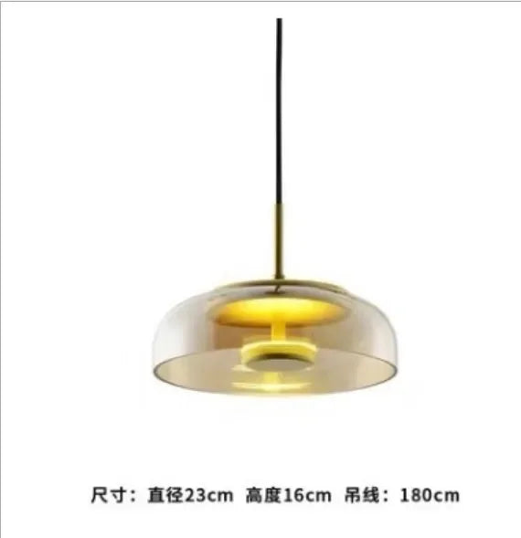 Nordic Glass Pendant Chandelier for Bedroom, Bar, and Restaurant