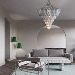 Nordic Tassel Chandelier Spiral Staircase Ceiling Light for Villa Living Room