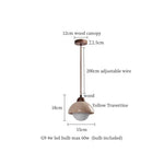 Afralia™ Yellow Travertine LED Pendant Light - Japanese Style Vintage Hanging Lamp