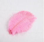 Nordic Ostrich Feather Table Lamp: Romantic Pink White Bedside Wedding Light