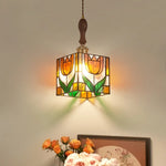 Glass LED Tiffany Style Pendant Light for Home Decor
