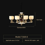 European Crystal Chandelier: Modern Luxury Copper Lighting for Living Room, Restaurant, and Hall.