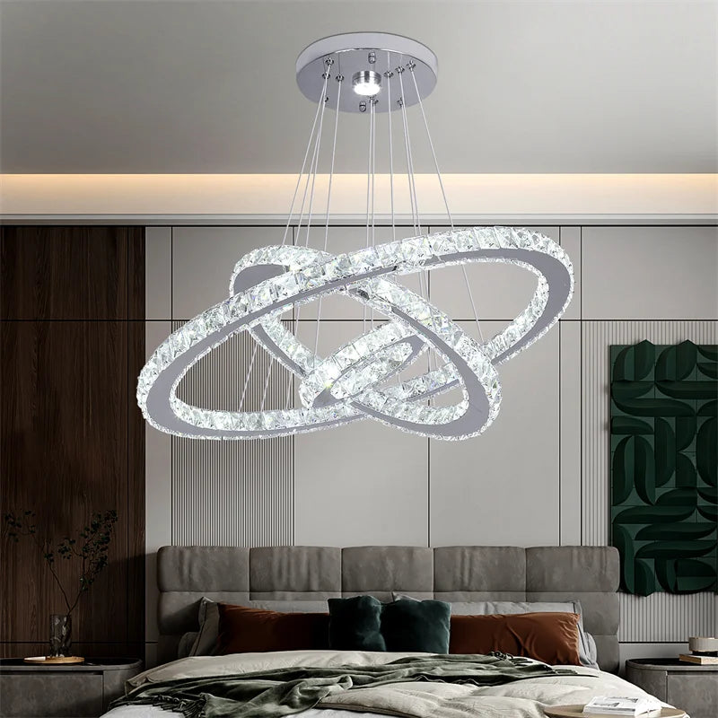 Crystal Pendant Chandeliers Modern Nordic Style Dining Room Living Room Lighting