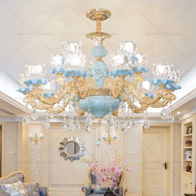 Modern Crystal Chandelier for Living Room Dining French Luxury Bedroom