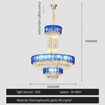 Crystal Chandelier: Postmodern Multi-layer Luxury for Living Room, Hotel Lobby, and Villa