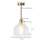 Nordic Style Copper Glass LED Pendant Lights for Living Dining Room