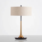 Modern Gold LED Table Lamp with White Lampshade for Luxe Home Decor