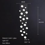 Nordic Glass Lampshade LED Ceiling Chandelier for Home Decoration