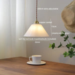 Amber Glass LED Pendant Light - Nordic Modern Copper Suspension Luminaire for Home