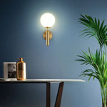 Modern Gold Glass Wall Lamp for Hotel Bedroom LED Indoor Energy Saving