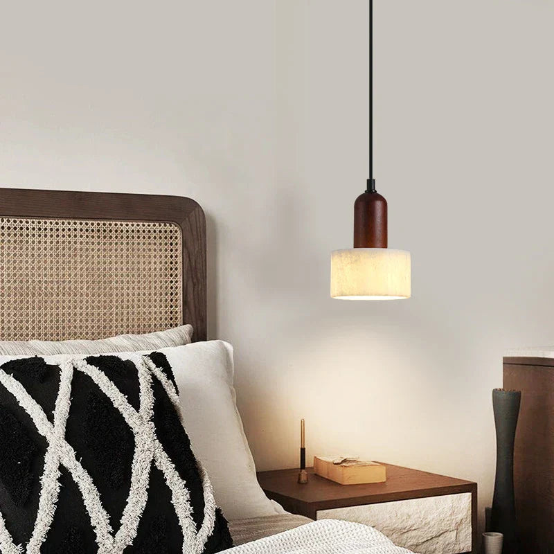 Marble Wood LED Pendant Lamp Modern Interior Nordic Lighting Luminaria