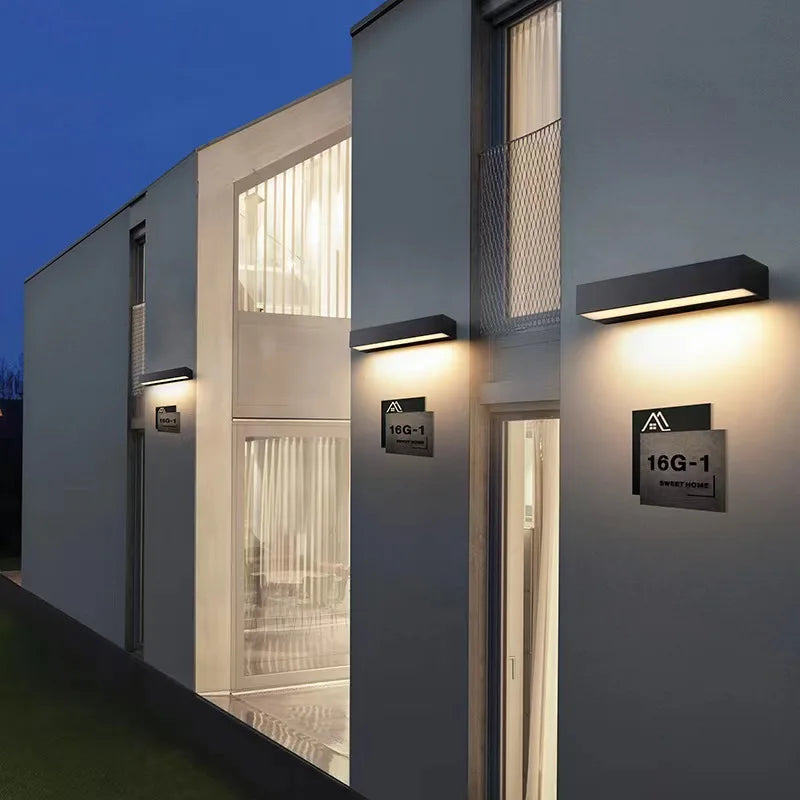 Outdoor Waterproof LED Wall Lights for Balcony Patio Garden Porch, Aluminum, 12W 18W 30W