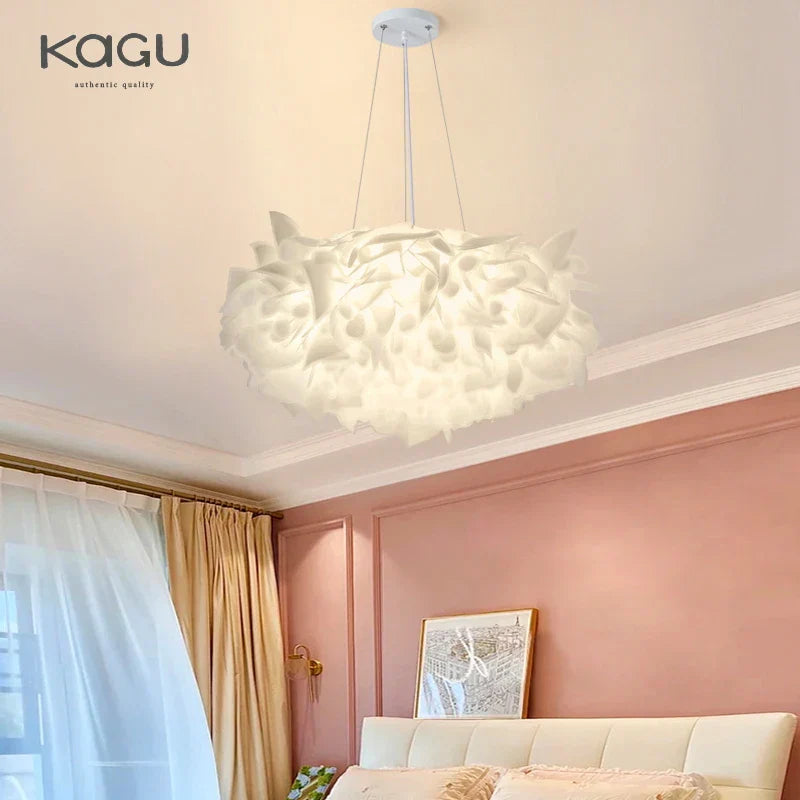 Feather Petal Pendant Lamp for Modern Nordic Bedroom, Living Room, Kitchen, and Children's Room