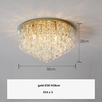 Crystal Steel LED Ceiling Chandelier, Modern Art Deco Lighting Fixture
