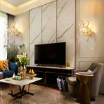 Luxury Gold Wall Sconce Crystal Decor LED Wall Light