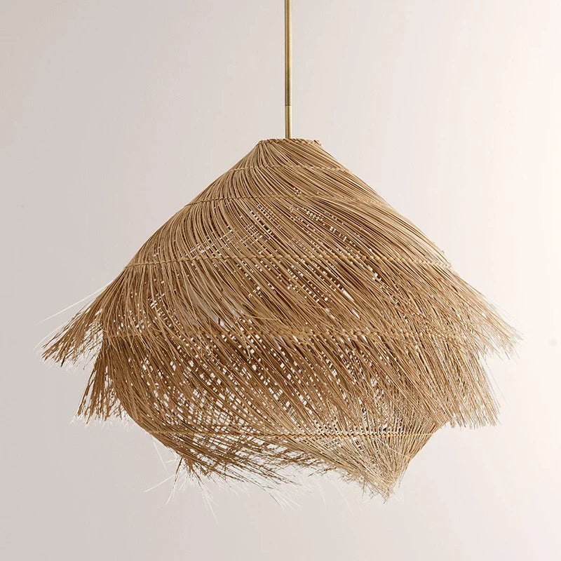 Rattan Wabi Sabi LED Chandelier for Home Decor Lighting