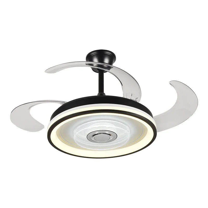 Crystal Chandelier LED Ceiling Fan with Remote Control Switch