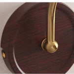 Afralia™ LED Wall Light Glass Fixture Pull Chain Switch Wood Bedside Sconce