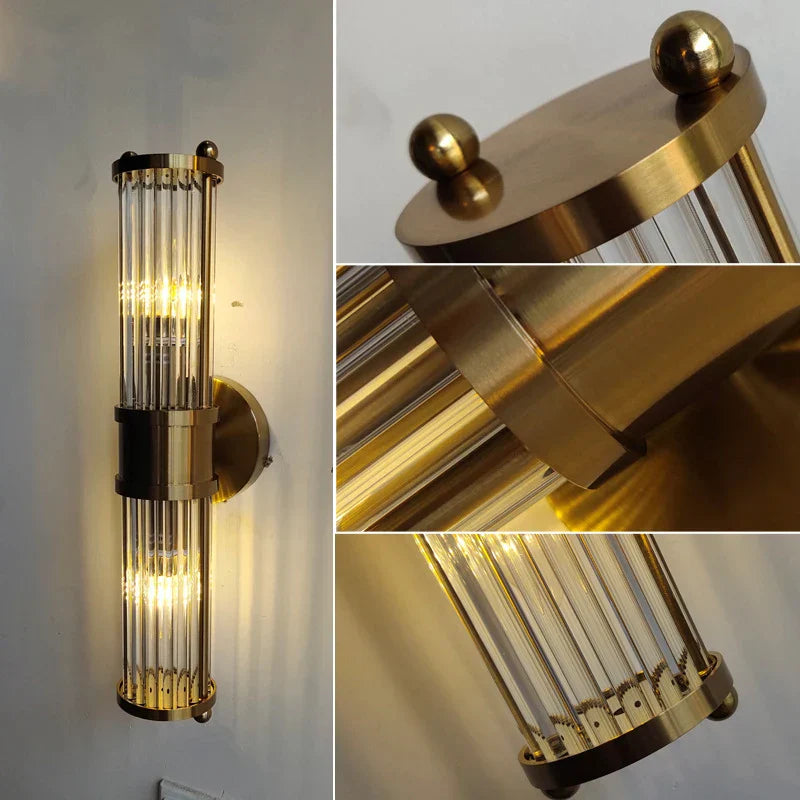 Nordic Clear Glass Wall Lights for Home Living Room Decor