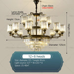 Zen Crystal Chandelier: Modern Luxury Living Room Dining Room Lamp