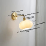 Ceramic Copper LED Wall Light with Pull Chain Switch for Modern Nordic Home Decor