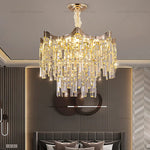Tassel Crystal Chandelier: Postmodern Luxury Lamp for Living Room, Bedroom, and Restaurant