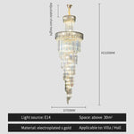 Crystal Chandelier: Elegant Villa Living Room Lighting