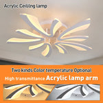 Acrylic Branch Design LED Ceiling Chandelier RC Dimming Light Fixture