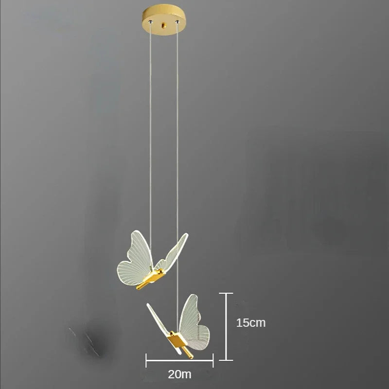 Butterfly LED Pendant Light for Bedroom and Living Room Decor
