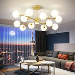 Nordic Glass Ball LED Ceiling Chandelier for Home Decor Fixture