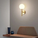 Modern Gold Glass Wall Lamp for Hotel Bedroom LED Indoor Energy Saving