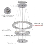 Crystal LED Chandelier Pendant Light for Modern Luxury Living Dining Room Décor