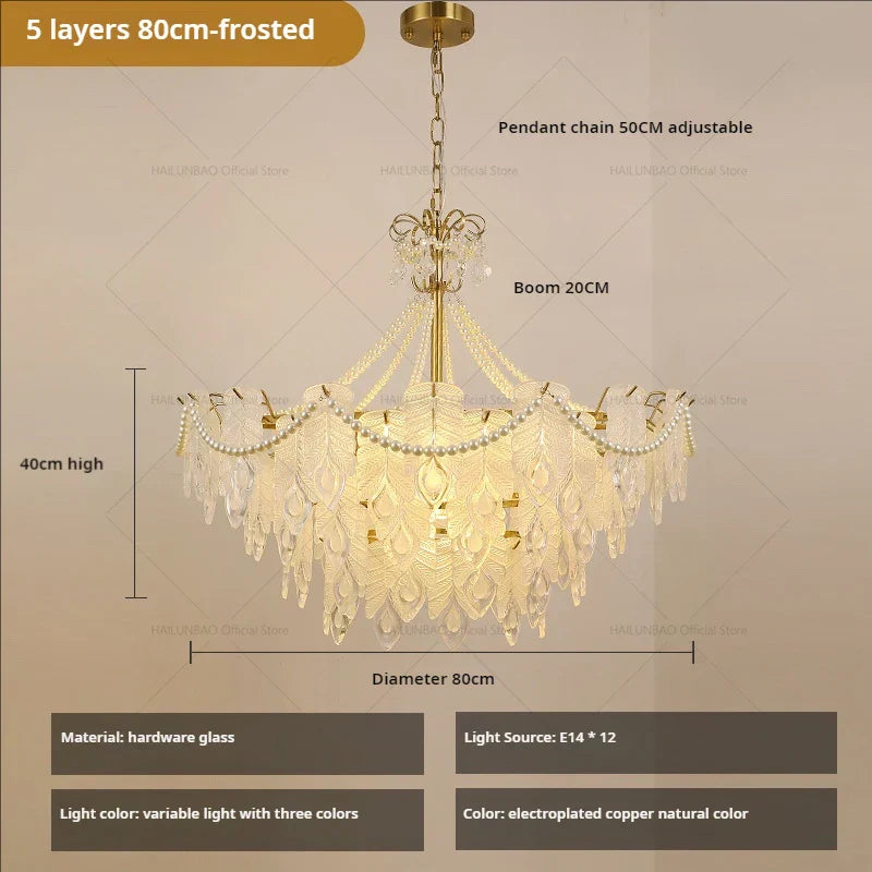 Crystal Chandelier Light: French Modern Luxury for Living Room, Dining Room, Bedroom